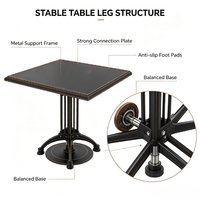 Ensemble table et chaises rondes en bois massif XY, modernes et durables, pour restaurants et cafés