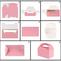 Boîte en papier biodégradable de qualité alimentaire personnalisée en gros, étanche, avec gaufrage et éponge, pour bonbons et friandises de fête d'anniversaire ou de mariage pour enfants