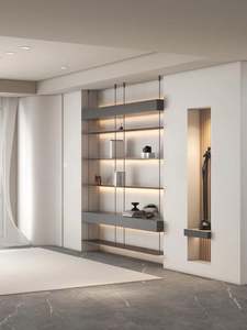 Bibliothèque personnalisée haut de gamme éclairage intégré pour chambre salon étagère de <span class=keywords><strong>casier</strong></span> d'affichage en verre pour armoire à <span class=keywords><strong>vin</strong></span> étagère - Product Image 3