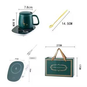 Tasse chaude 55 degrés à température constante tasse coffret cadeau isolation automatique du chauffage tasse en céramique sous-verre chauffant intelligent - Product Image 6