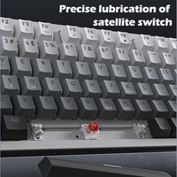 Clavier de jeu mécanique anti-ghosting avec 94 touches, 90 % pleine taille, interrupteurs Outemu bleus/rouges remplaçables à chaud, keycaps PBT et rétroéclairage RGB.