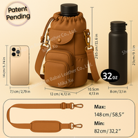 Sac isotherme de luxe vintage pour bouteille d'eau 1L, résistant à l'eau, avec fermeture éclair, pour utilisation en extérieur