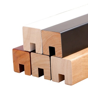 Tay vịn gỗ rắn tay vịn kính kính lan can phụ kiện gỗ cao su gỗ sồi đỏ gỗ rắn cầu thang tay vịn - Product Image 1