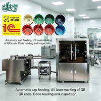 Machine de codage laser pour le tri automatique des couvercles, avec collecte de données CCD, tri des défauts, traçabilité numérique des bouchons de bouteille et engrenage intégré