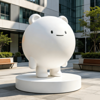 Estatua de Fibra de Vidrio de Animal Abstracto Minimalista Grande, Escultura Geométrica Personalizada, Modelo Impermeable para Decoración de Centros Comerciales, Parques y Exteriores