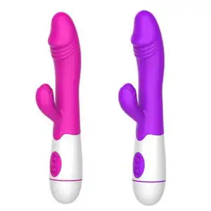 Dildo realistis 30mode getaran G Spot Vibrator kuat tahan air Dual motor Vibrator klitoris stimulasi mainan seks