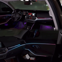 Système d'éclairage d'ambiance intérieur LED SJC 64 couleurs dynamiques effet ciel étoilé pour BMW Série 3 G20 2020-2022 LHD/RHD