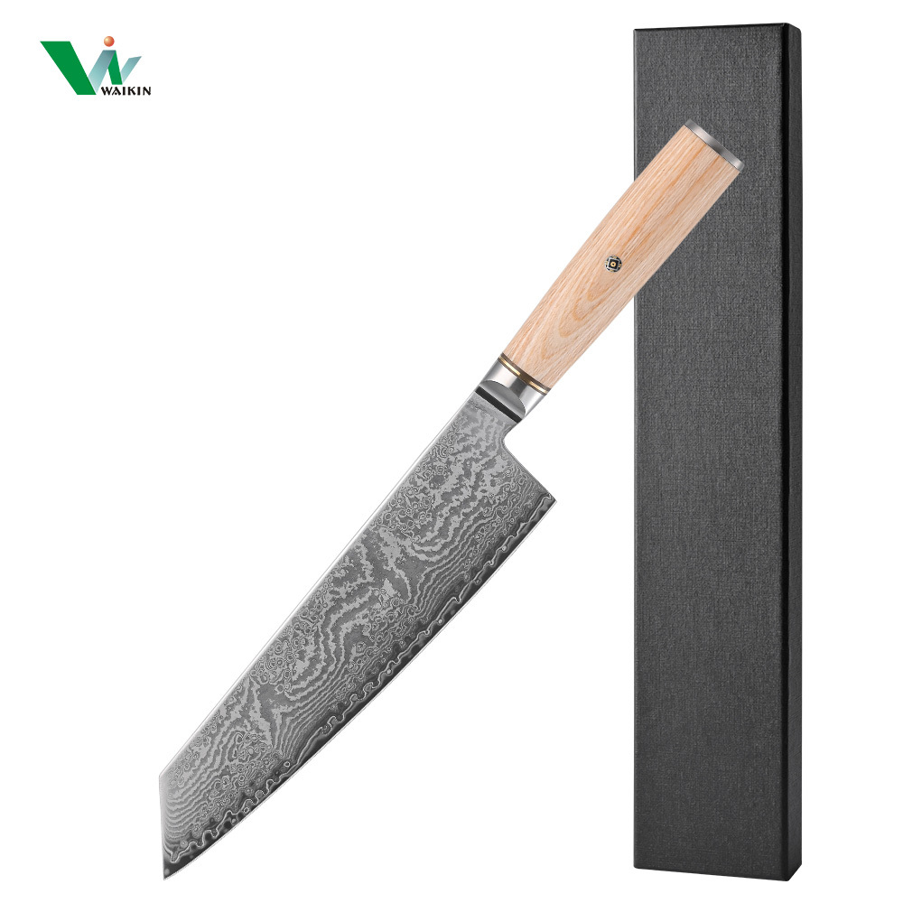 Couteau Kiritsuke 8" avec manche en bois de pakkawood jaune