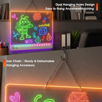 Tableau de Dessin Magique LED Suspendable, Jouets Éducatifs Guangdong, Tableau de Dessin pour Enfants Rechargeable avec Deux Trous
