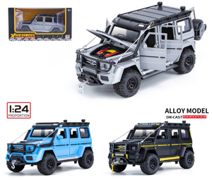 1:24 light sound fuoristrada veicolo giocattolo Bens G550 Adventure diecast cars con verricello estensibile - Product Image 4