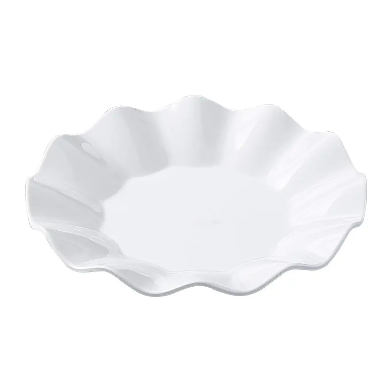 식품 등급 멜라민 라운드 서양 만두 접시 사각 스테이크 접시 그릴 중국 흰색 접시 상업용 도자기 플라스틱