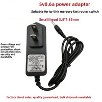 Adaptateur d'alimentation CA/CC pour routeur Mercury Switch 9V 0.6A 5V 0.6A 12V 1A 15A 2A avec protection contre les surtensions/surintensités et prise cylindrique
