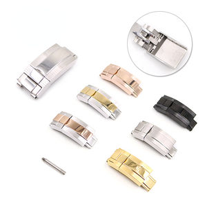 Fermoir de déploiement en acier inoxydable de haute qualité 16mm X 9mm pour <span class=keywords><strong>bracelet</strong></span> Rolex en <span class=keywords><strong>cuir</strong></span> de caoutchouc de luxe pour <span class=keywords><strong>bracelet</strong></span> de <span class=keywords><strong>montre</strong></span> Oyster Submarin - Product Image 1