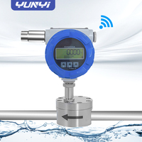 Yunyi alta presión 25MPa inalámbrico Sensor de flujo de engranajes ovalados Conexión de brida para lubricante de aceite hidráulico viscosidad 1000cP