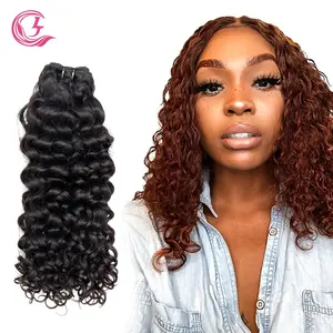 Malaysian Raw Virgin Human Hair Weave Luxury Cuticle Aligned Dark Brown Grade 8A Italy Curl Bundles With Hd Lace Frontal Closure