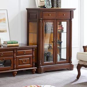 Meuble TV américain de luxe en bois massif Ensemble de meuble de <span class=keywords><strong>bar</strong></span> pour hôtel, maison, villas, buffet Unité de rangement multimédia pour salon et salle à manger - Product Image 3