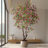 Vente en gros RTS : Grandes plantes artificielles de 2,5 m pour décoration intérieure, arbres à fleurs artificielles de qualité supérieure, pour mariages, maisons, hôtels, fleurs de printemps réalistes