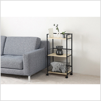 Support d'imprimante Offres Spéciales Grande table d'imprimante à 3 niveaux Chariot de rangement pour ordinateur-Chariot roulant avec étagère de rangement avec roues