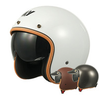 Casque de moto rétro demi-visage blanc certifié DOT Vintage Unisex Scooter Summer Helmets for Men Women ABS Material New