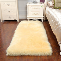 Usine personnalisé fenêtre chambre canapé-lit à côté de tapis de sol couverture salon grand moelleux fausse peau de mouton fourrure tapis et tapis