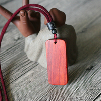 Collar con colgante de madera Natural, cadena de suéter, joyería, venta al por mayor