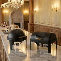 Réchauds de buffet professionnels en acier inoxydable 9L, chauffe-plats pour cuisine commerciale, alimentation alcool/électrique, équipement de restauration événementielle A++
