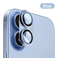 9H Gehard Glas Schermbeschermer Voor Iphone 16 15 17 Pro Max 3d Full Lijm Metalen Textuur Schokbestendige Mobiele Camera Lensbedekking