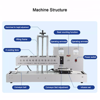 Thermoscelleuse multifonctionnelle Machine à sceller les bocaux en verre et en plastique Bouchon de bouteille PET PP PE Feuille d'aluminium Traitement par induction
