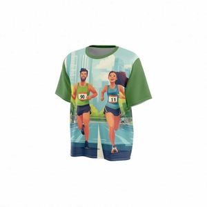 T-shirts de sport vierges pour hommes en sublimation 100 % polyester, personnalisables, haute qualité, maille respirante, manches courtes, écologiques, séchage rapide - Product Image 3