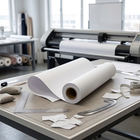 Papier offset non couché sans bois, papier bond blanc crémeux pour traceur CAO, idéal pour la conception de motifs