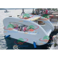 Péniche gonflable de bateau électrique de loisirs de l'eau pour le lac et la rivière