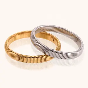 Dingran 2024 bijoux acier inoxydable New Design 10mm Chunky Snake Chain Bracelet & Bangles Stainless Steel Waterproof Jewelry