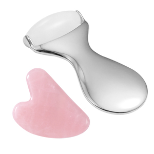 Kinwong Natural Quartz Crystal Skin Massager Facial Guasha Jade Face Roller En Gua Sha Tool Voor Commercieel Gebruik - Product Image 1
