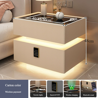 2025New Style lampe à induction chargeur sans fil trois couleurs lampe serrure à combinaison Bluetooth haut-parleur noir Table de chevet