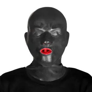 BDSM cao su Miệng Stopper mũi Stopper mũi Ống Khát Vọng răng Mặt Nạ Đầu che mũ nón Miệng SM đào tạo bên mặt nạ