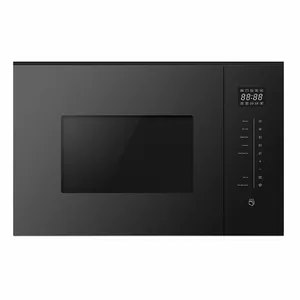 Black Glass Microwave with Grill 60cm 25L Full Touch Built-in Microwave Oven