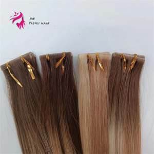 Nhà Máy Bán buôn 100% phần mở rộng tóc con người Băng vô hình thiên nhiên phần mở rộng tóc bím tóc phần mở rộng tóc cho người da trắng - Product Image 1