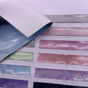 Tissu en cuir TPU holographique Laser Faux vinyle irisé pour sacs Produit en cuir synthétique - Product Image 5