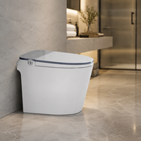 WC intelligent monobloc de luxe avec capteur électrique, chasse d'eau automatique double, siège chauffant et télécommande