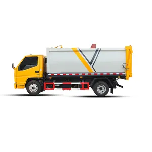 Camion poubelle JMC 4*2 mini camion poubelle alimentaire diesel 10cbm nettoyage de la glace petit camion à ordures à vendre