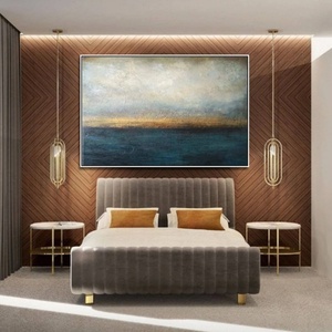 Peinture murale artisanale moderne Wabi Sabi personnalisée en gros, décoration pour la maison et l'hôtel, toile abstraite, peinture à l'huile texturée 3D - Product Image 4