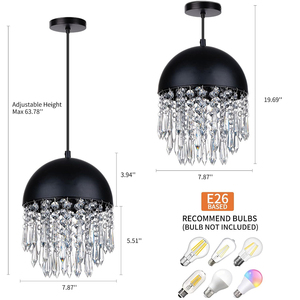 Nordic Style Chandelier Glass Shade Lights <b>E26</b> Contemporary Luxury Chandelier Pendant Lamp for Kitchen Bedroom Bedside Bar - Product Image 2