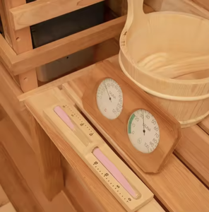 Sauna extérieur en bois massif de pin blanc pour 4 à 6 personnes, de type villa carrée, avec chauffage électrique de 9 kW, sauna traditionnel - Product Image 5