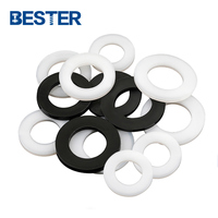 M5 DIN34815 White Black Insulation Round Washer with Hole 0.5mm Thick Padel Nylon Plastic Flat Washer