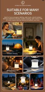 Lámpara de Noche LED Moderna con Control Remoto, Regulable, Recargable por USB, Multicolor, Luz Blanca Cálida Suave de 2700K - Product Image 6