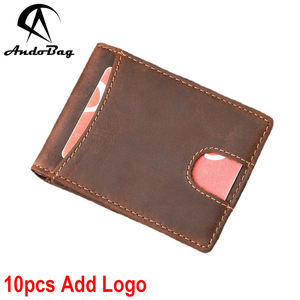 กระเป๋าสตางค์ AndoBag รุ่น Block Short สำหรับผู้ชาย หนังวัวแท้สไตล์เรโทร พร้อมช่องใส่บัตรและคลิปหนีบเงิน รุ่นบาง 1397 - Product Image 1