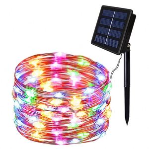 Panneau solaire Batterie Rechargeable Colorée Changeante Scintillement Lumière Éclairage De Vacances Lumières de Ficelle De Fil De Cuivre - Product Image 3