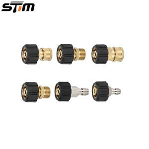 อุปกรณ์เชื่อมต่อแบบเร็วสำหรับเครื่องฉีดน้ำแรงดันสูง Stm  อะแดปเตอร์ทองแดงสแตนเลสสำหรับล้างรถและขจัดคราบไขมัน - Product Image 1