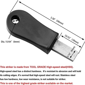 Kongbo Striker-Pro High Speed Steel HSS <span class=keywords><strong>El</strong></span> Striker de grado de herramienta más alto para Ferro Rod Fire Starter - Product Image 2