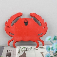 Décoration murale en résine de crabe méditerranéen, étoile de mer et corde, thème nautique, animal marin côtier pour maison de plage